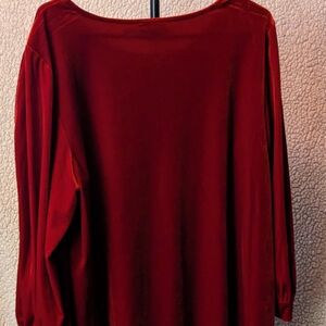 Calvin Klein NWT red ♥️ velvet & lace top. Very soft!